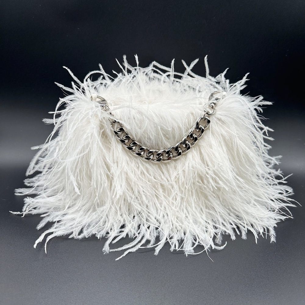 Vashtieve Ostrich Feather Women's Bag